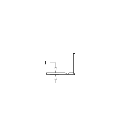 Profil encadrement pour plaque de 2 mm